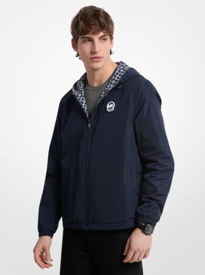 Veste matelassée cirée réversible à imprimé à logo image number 2
