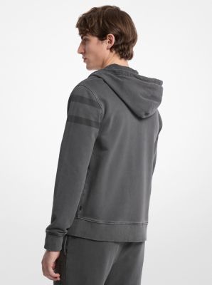 Logo Garment-Dyed Cotton Zip Up Hoodie image number 1