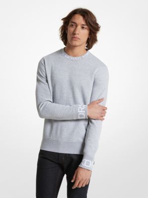 Logo Tape Cotton Blend Sweater