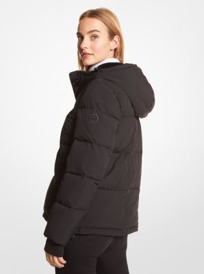 Pre-owned Padded Cropped Shell-down Hooded Puffer Jacket