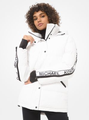 michael kors logo tape anorak