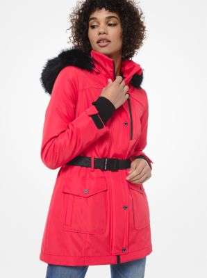 michael kors faux fur trim parka