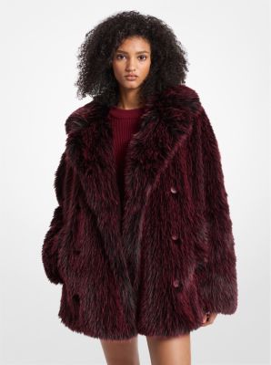 Faux Fur Peacoat image number 1