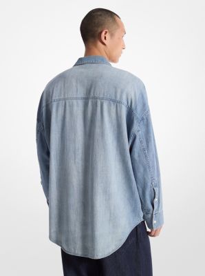 Camicia in chambray oversize image number 4