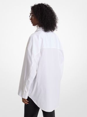 Oversized Stretch Cotton Poplin Shirt image number 2