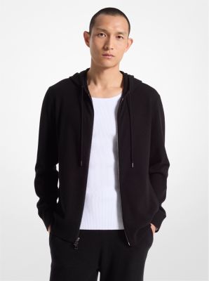 Wool and Cashmere Blend Zip-Up Hoodie