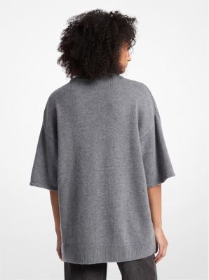 Wool and Cashmere Blend Short-Sleeve Sweater image number 2