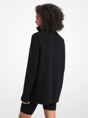 Pullover con mezza zip in misto lana e cashmere image number 2