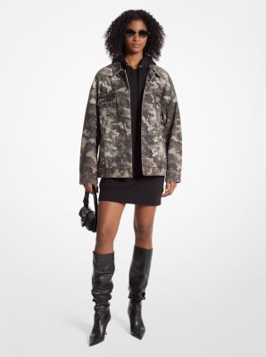 Michael kors camouflage coat hotsell