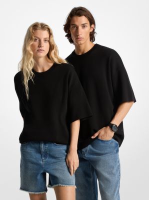 Cotton Short-Sleeve Sweater image number 0