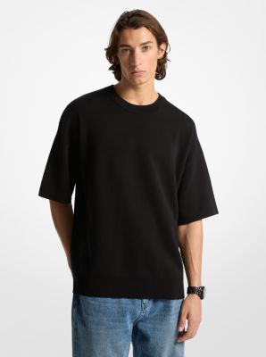 Cotton Short-Sleeve Sweater image number 3