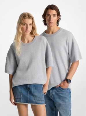 Cotton Short-Sleeve Sweater image number 0