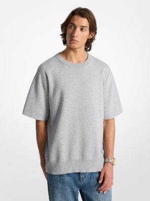 Thumbnail - MK Kurzärmliger Pullover Aus Baumwolle - Braun - Michael Kors